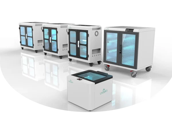 Uvisan UV-C desinfectie en oplaadkast